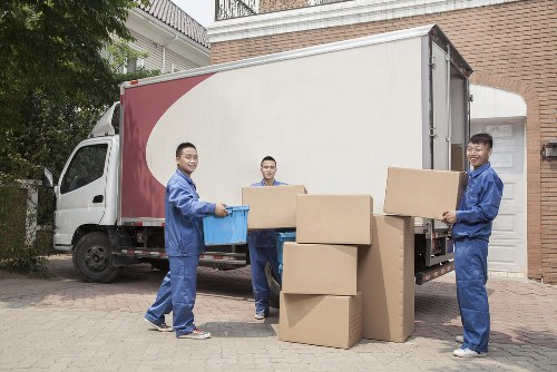 Office removals team planning a business move in Kensington