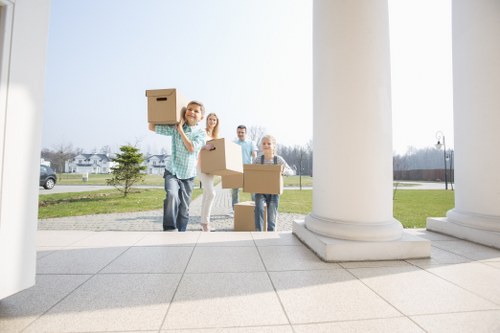 Packing office furniture and equipment for relocation in Kensington
