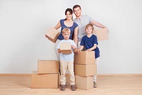 Professional movers planning access and parking for a Kensington relocation