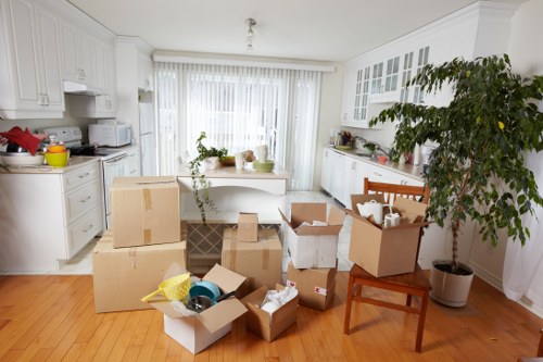 Removal team planning a move in a Kensington street with local access considerations