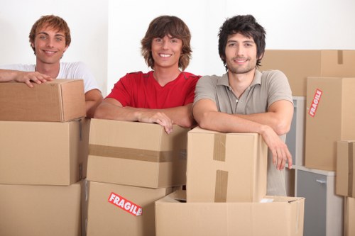 Packing and transporting office equipment during a Kensington commercial move