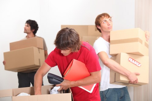 Local moving service handling boxes in Kensington