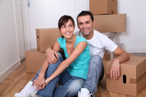 Careful packing of fragile belongings during a Kensington removals service