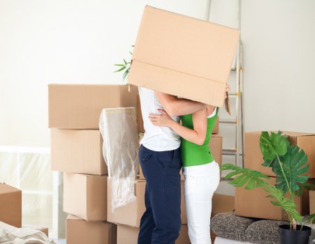 Packed boxes and moving supplies ready for a Kensington home move