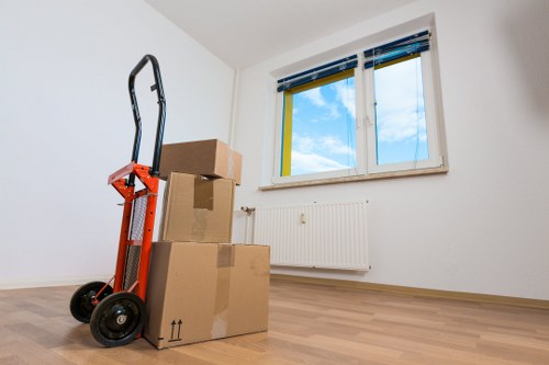 Local removal team handling business relocation in Kensington streets