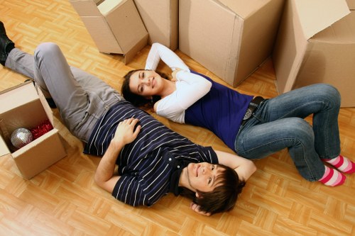 Moving truck arriving for a Kensington property relocation